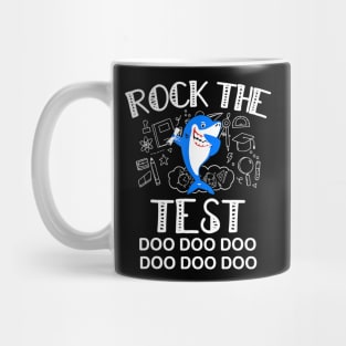 Rock The Test Gift T shirt Funny School Professor Teacher Mug